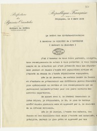 Rapport sur l'exode espagnol, mars 1939