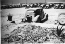 Le parc automobile d’Argelès-sur-Mer sous la neige, hiver 1941. Fonds Couderc. Mémorial d’Argelès-sur-Mer.