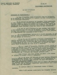 Rapport sur le camp d’Argelès-sur-Mer du Comité Américain de Secours, 10 novembre 1940. 