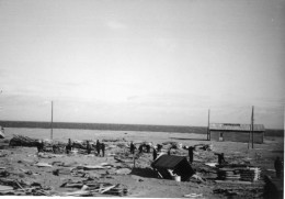 Dégâts au camp d’Argelès-sur-Mer après l’Aiguat d’octobre 1940.