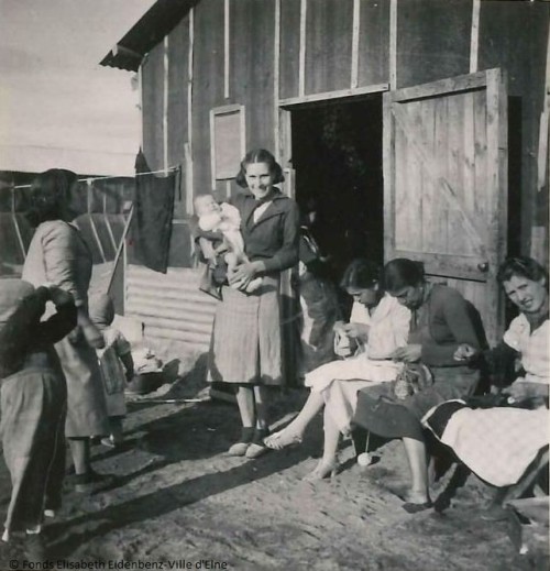 La maternité du camp d’Argelès-sur-Mer. 