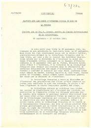 Rapport de mission établi par le Dr Alec Cramer, membre du Comité international de la Croix-Rouge de Genève, suite à sa tournée d’inspection de divers camps d'internement dans le Sud de la France en 1941. 