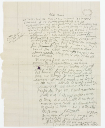 Lettre du 17 juillet 1941 d’Arthur Adamov écrite au camp d’Argelès-sur-Mer. 